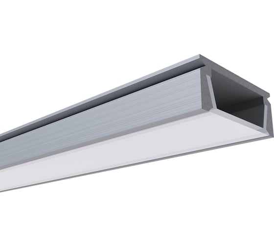 Изображение товара Алюминиевый прямой профиль Apeyron накладной для светодиодной ленты, серебро, 1м 3011 08-05