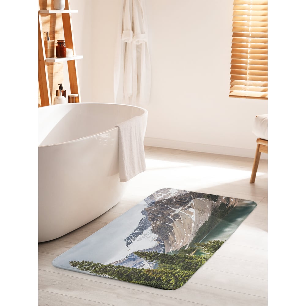 Изображение товара Коврик для ванной комнаты и туалета противоскользящий JOYARTY "Горные тайны" 60х100 см bath_20745_60x100