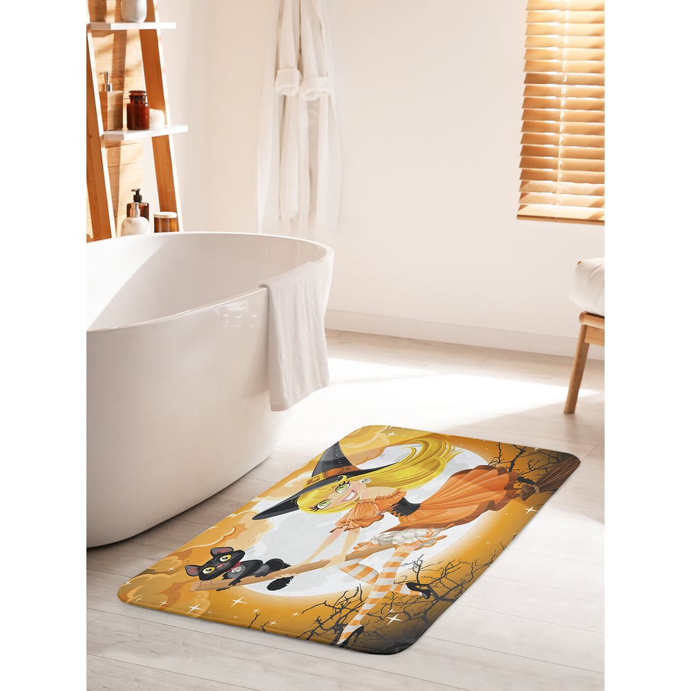 Изображение товара Коврик для ванной JOYARTY "Прекрасная ведьма" 60х100 см противоскользящий