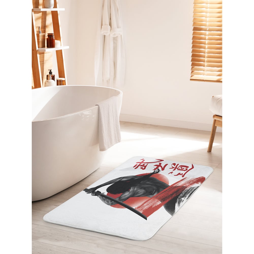 Изображение товара Коврик противоскользящий JOYARTY "Сильный самурай" 60х100 см для ванной