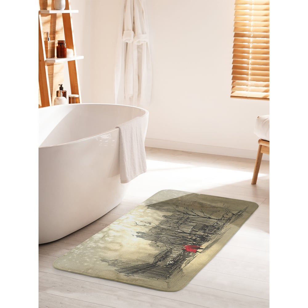 Изображение товара Коврик для ванной комнаты противоскользящий JOYARTY Туманный город 60х100 см