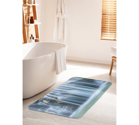 Изображение товара Коврик для ванной комнаты и туалета противоскользящий JoyArty "Природный душ" 60х100 см bath_21829_60x100