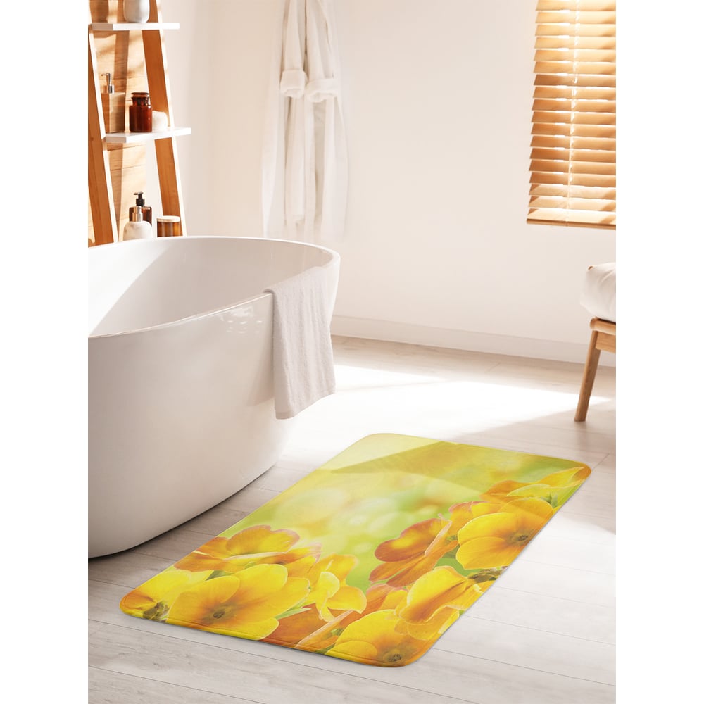 Изображение товара Коврик для ванной комнаты и туалета противоскользящий JOYARTY Цветы из солнца 60х100 см