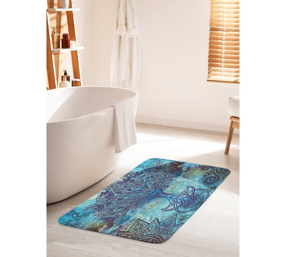 Изображение товара Коврик для ванной комнаты и туалета противоскользящий JOYARTY "Энергия космоса" 60х100 см bath_22422_60x100