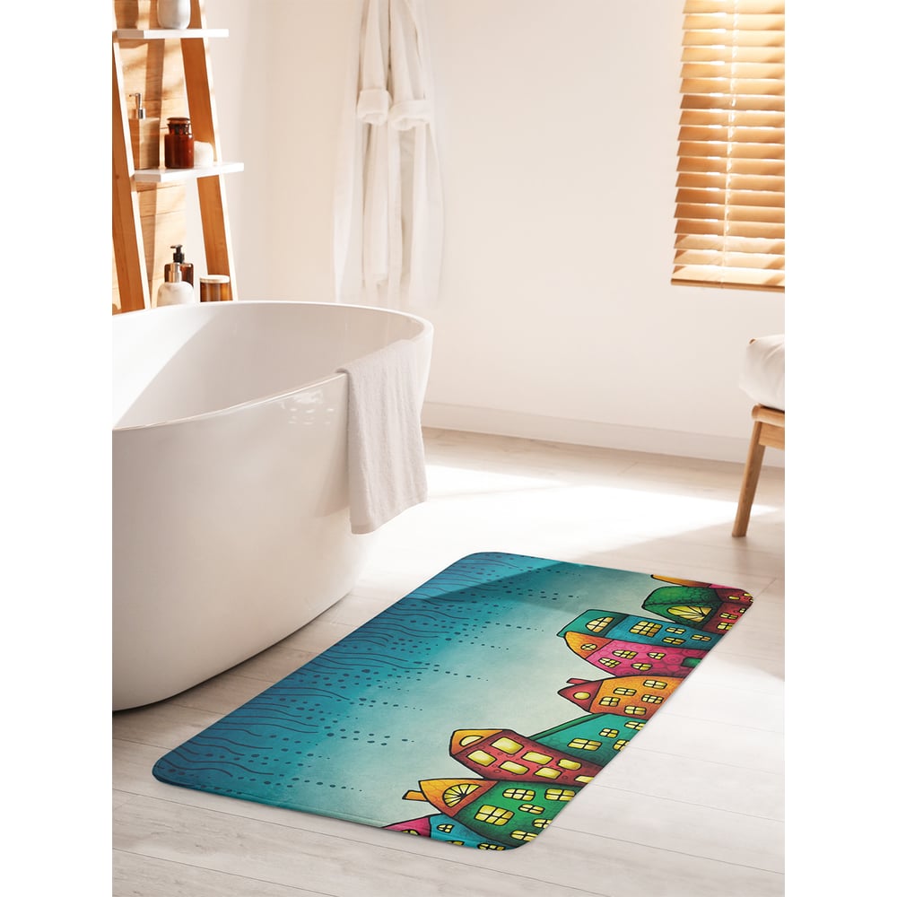 Изображение товара Противоскользящий коврик для ванной JOYARTY "Волшебный город" 60х100 см