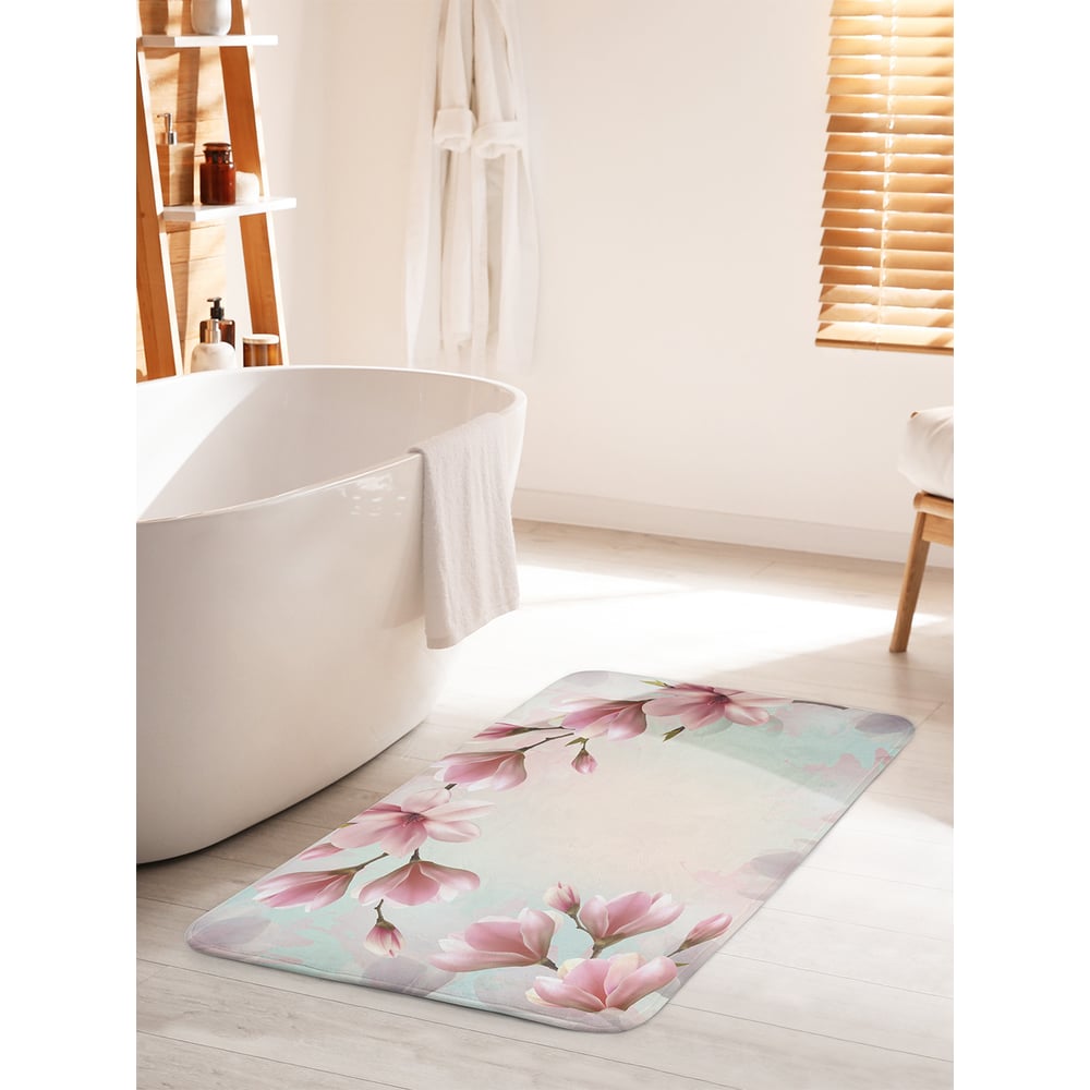 Изображение товара Коврик для ванной комнаты противоскользящий JOYARTY 60х100 см Веточка магнолии