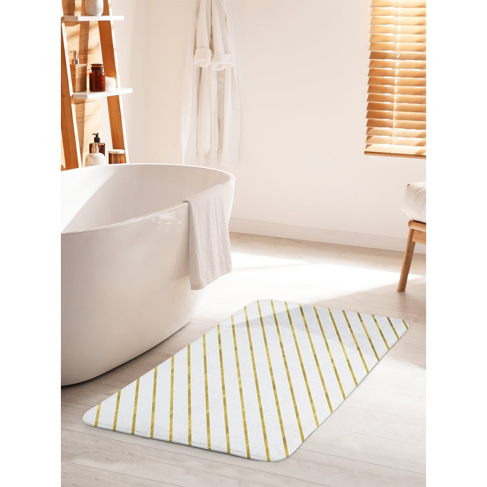 Изображение товара Коврик для ванной комнаты и туалета JOYARTY Косые полосы 60х100 см антискользящий