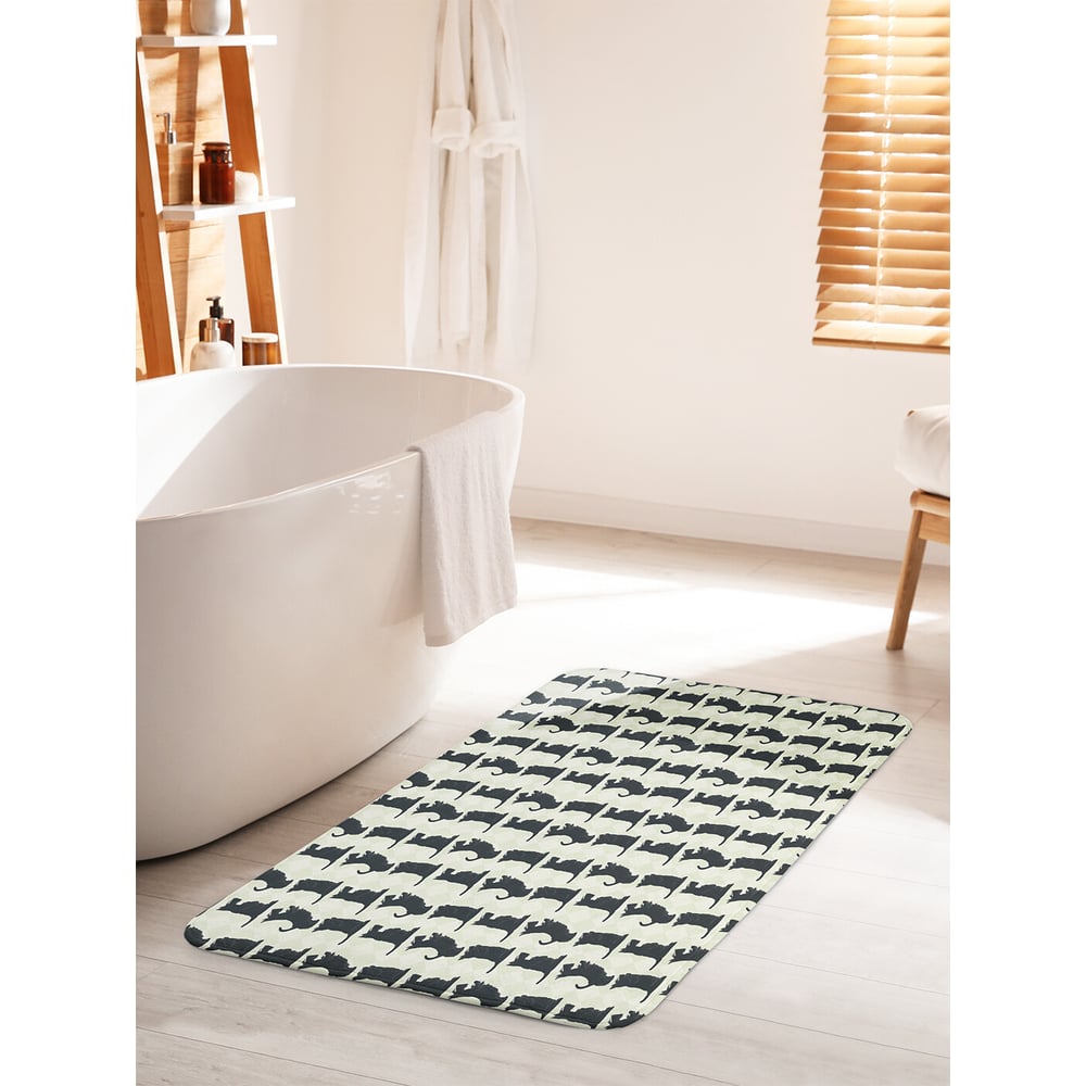 Изображение товара Коврик для ванной комнаты и туалета JOYARTY Йоркшир просит 60х100 см противоскользящий