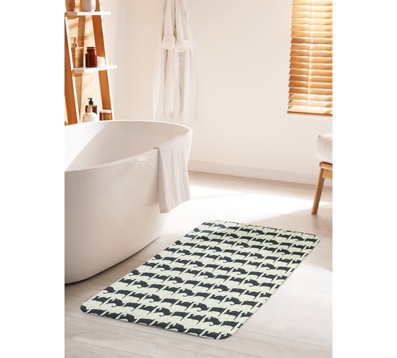 Изображение товара Коврик для ванной комнаты и туалета противоскользящий JOYARTY "Йоркшир просит" 60х100 см bath_71956_60x100