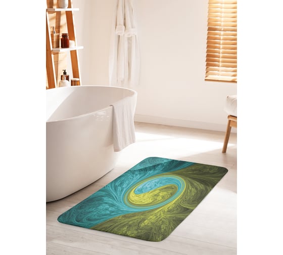 Изображение товара Коврик для ванной комнаты и туалета противоскользящий JOYARTY "Космический инь ян" 60х100 см bath_16997_60x100