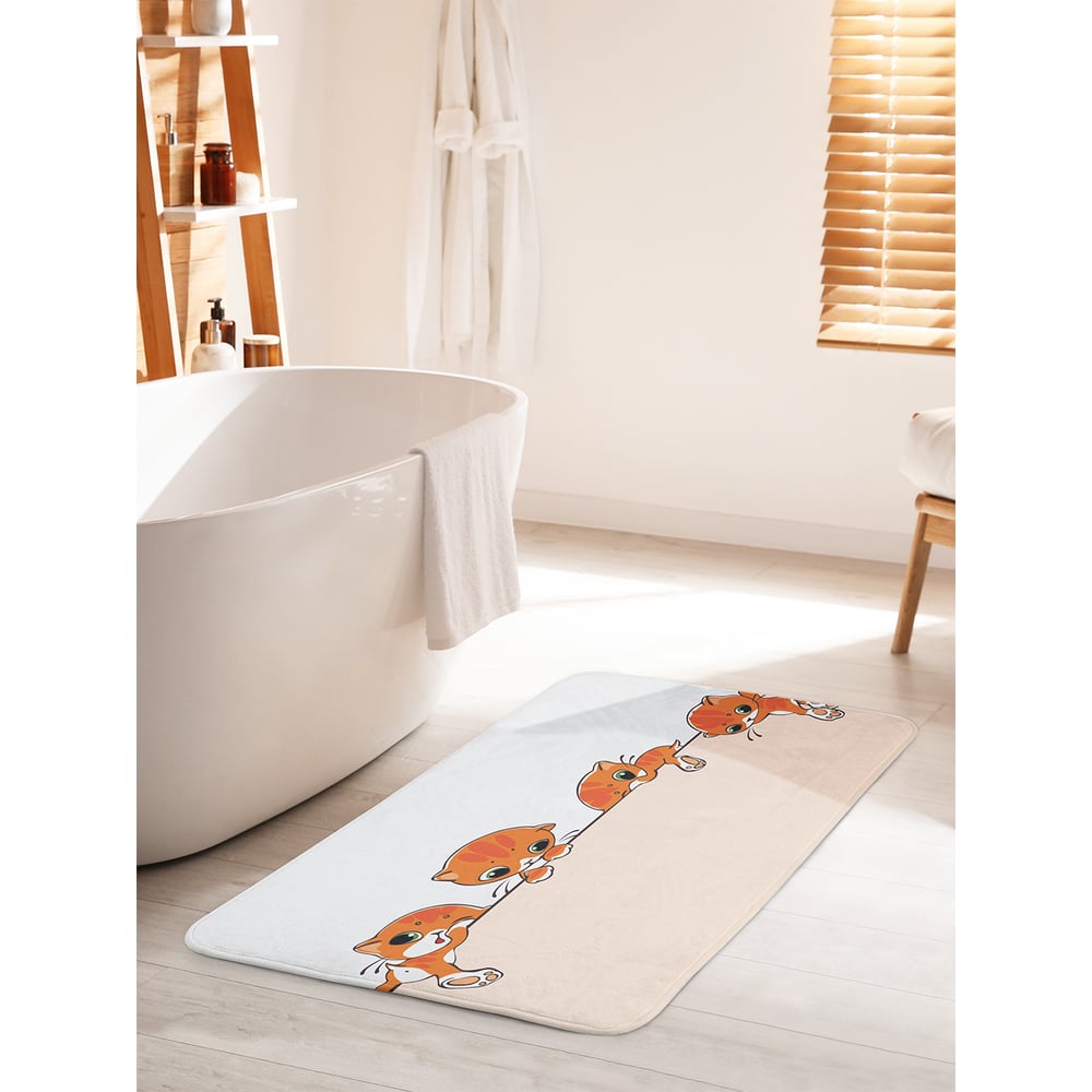 Изображение товара Коврик для ванной комнаты JOYARTY "Приключения котиков" 60х100 см