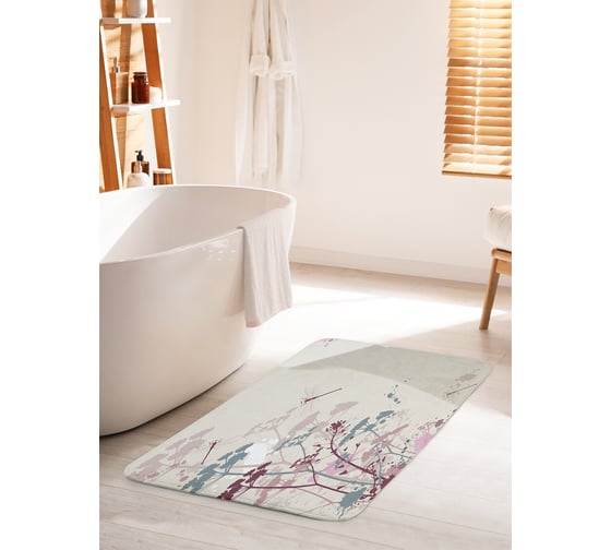 Изображение товара Коврик для ванной комнаты и туалета противоскользящий JOYARTY "Красочный укроп" 60х100 см bath_18348_60x100