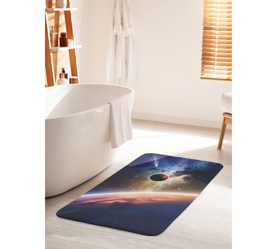 Изображение товара Коврик для ванной комнаты и туалета противоскользящий JOYARTY "Комета приближается" 60х100 см bath_15669_60x100