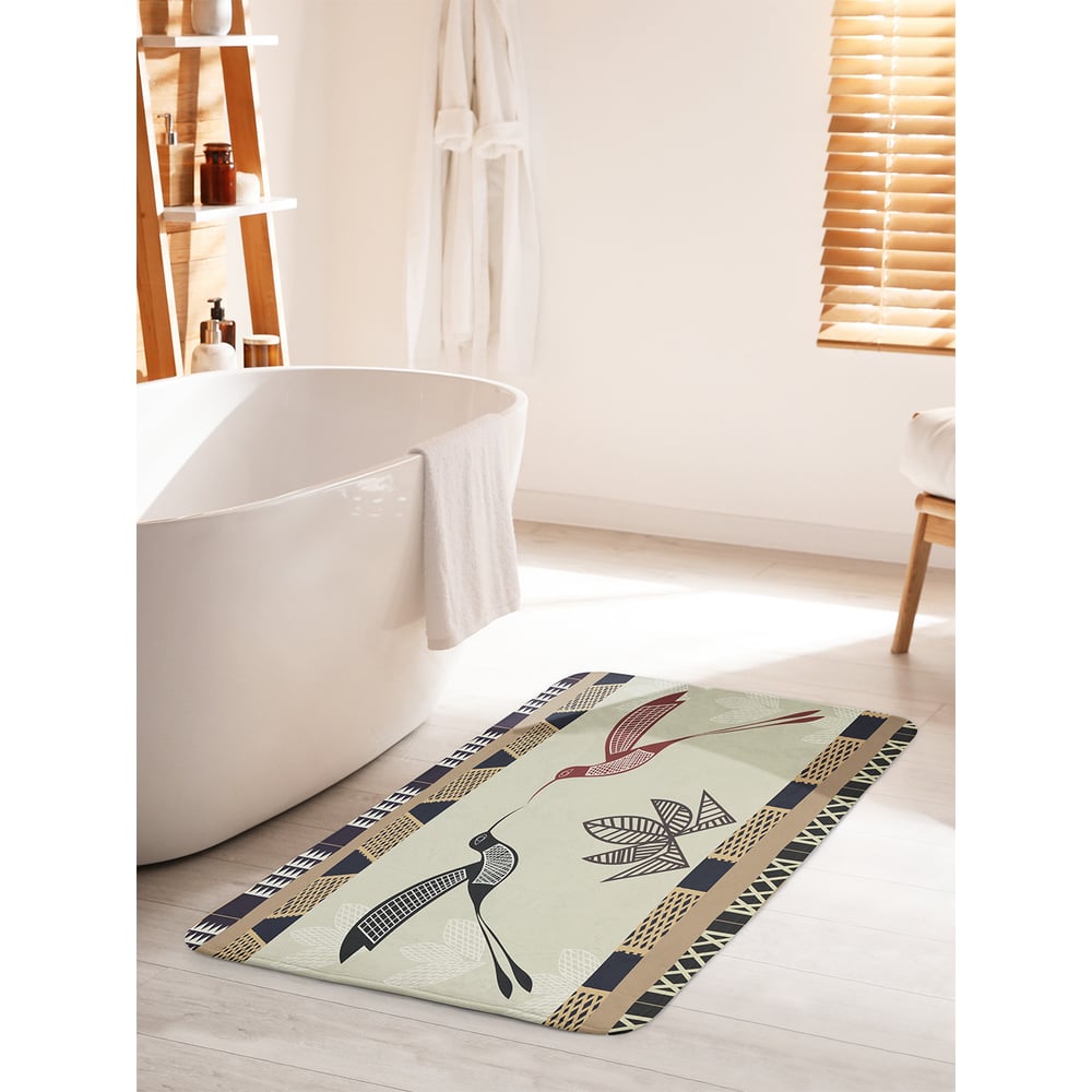 Изображение товара Противоскользящий коврик для ванной комнаты 60x100 см JOYARTY Культовые колибри