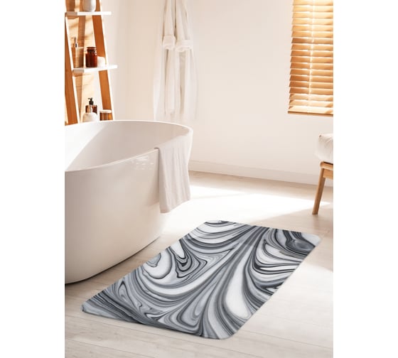 Изображение товара Коврик для ванной комнаты и туалета противоскользящий JOYARTY "Иллюзионный рисунок" 60х100 см bath_19437_60x100