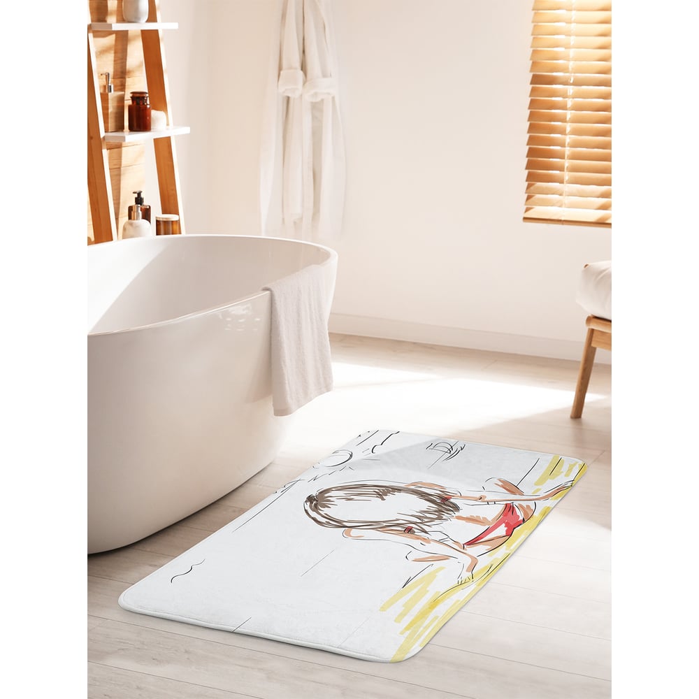 Изображение товара Коврик для ванной комнаты и туалета JOYARTY 60х100 см противоскользящий качественный