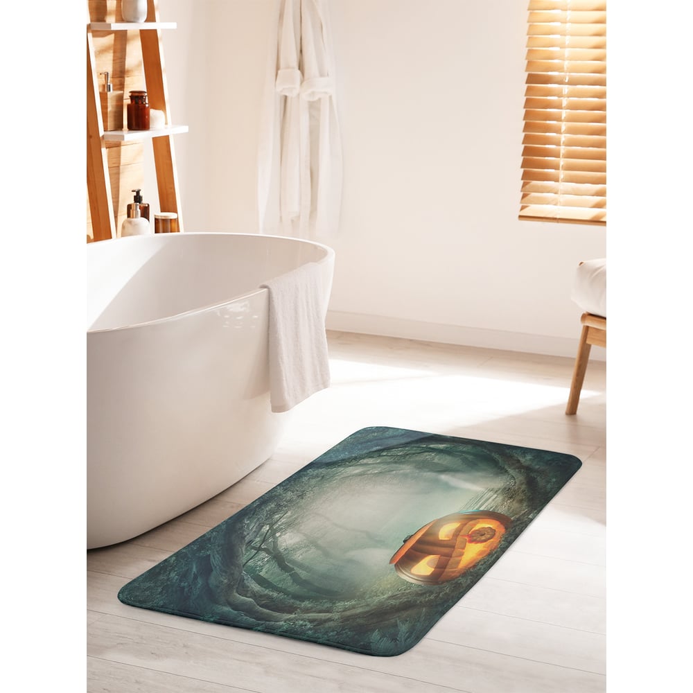 Изображение товара Коврик для ванной комнаты JOYARTY Лесная тыковка 60х100 см противоскользящий