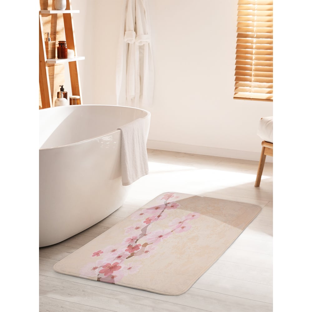 Изображение товара Коврик для ванной комнаты противоскользящий JOYARTY Мечта в цветах 60х100 см