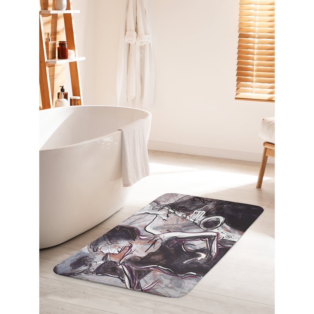 Изображение товара Коврик для ванной комнаты и туалета JOYARTY 60х100 см противоскользящий велсофт