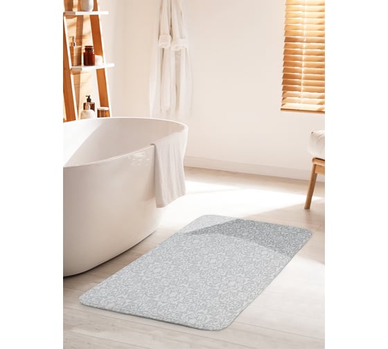 Изображение товара Коврик для ванной комнаты и туалета противоскользящий JOYARTY "Космическое цветение" 60х100 см bath_13545_60x100