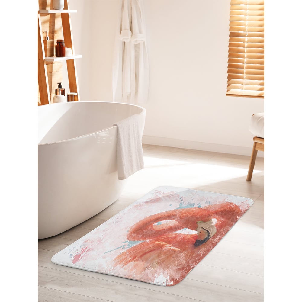 Изображение товара Коврик для ванной комнаты и туалета JOYARTY Дымный фламинго 60x100 см