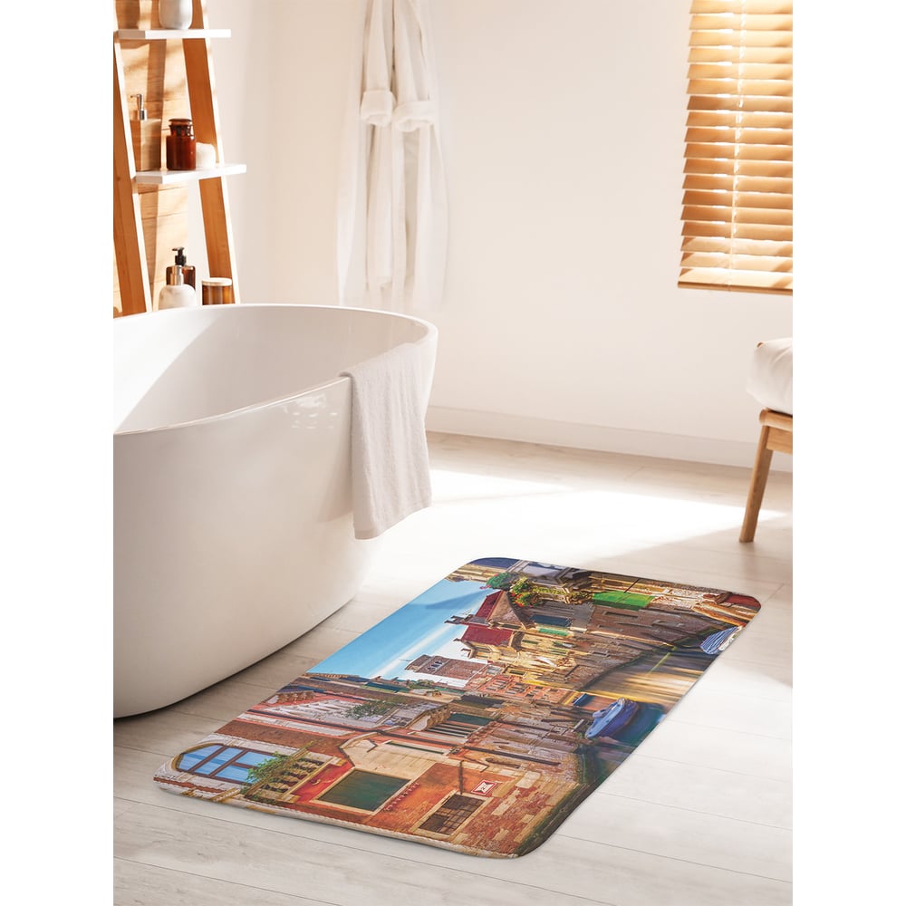 Изображение товара Коврик для ванной комнаты и туалета противоскользящий 60х100 см JOYARTY Утро в Венеции
