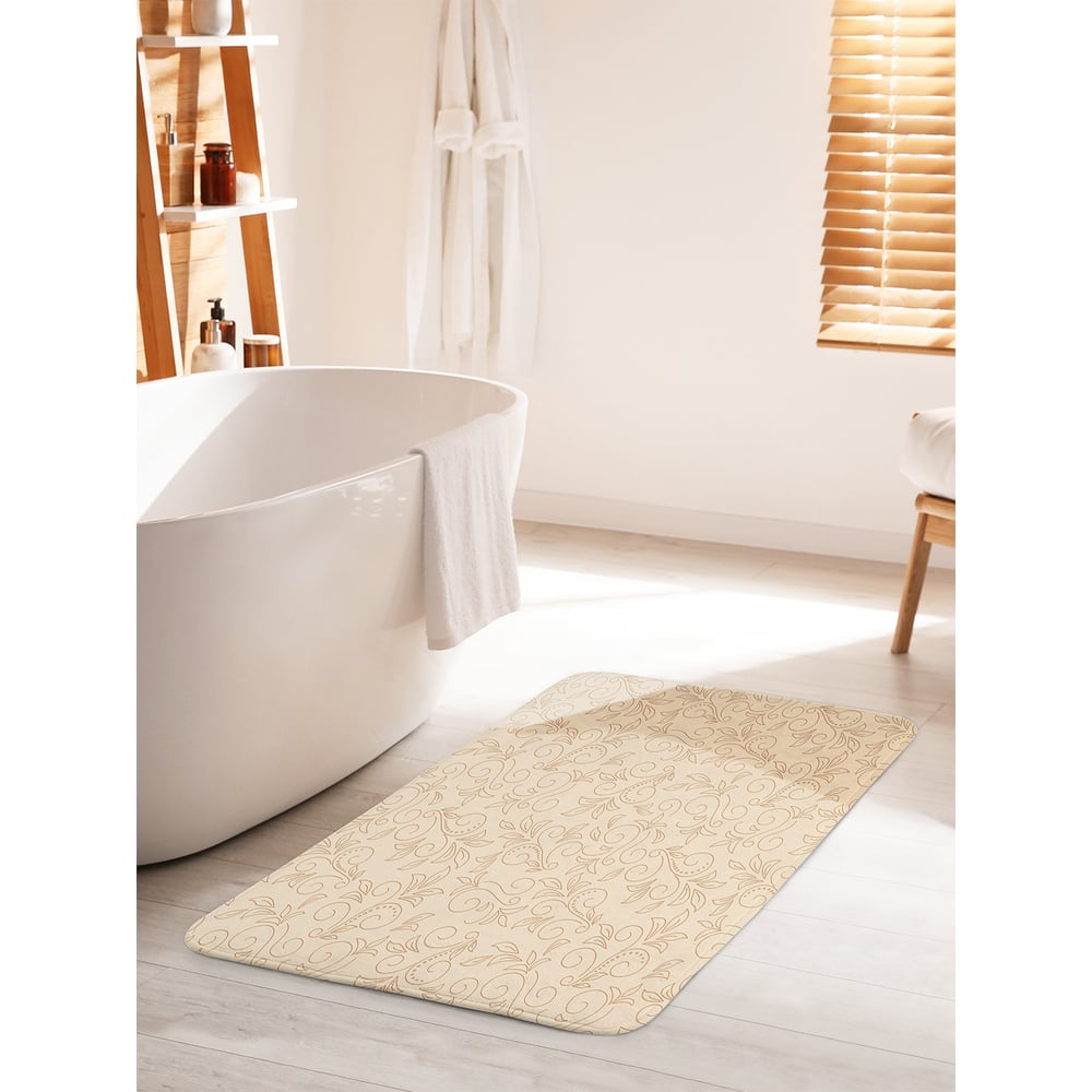 Изображение товара Противоскользящий коврик для ванной JOYARTY 60х100 см Завиточное украшение