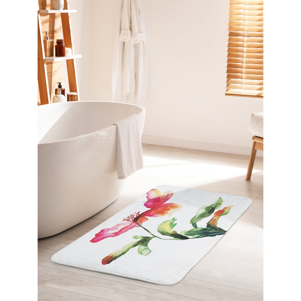 Изображение товара Противоскользящий коврик для ванной комнаты JOYARTY 60x100 см Сильный цветок