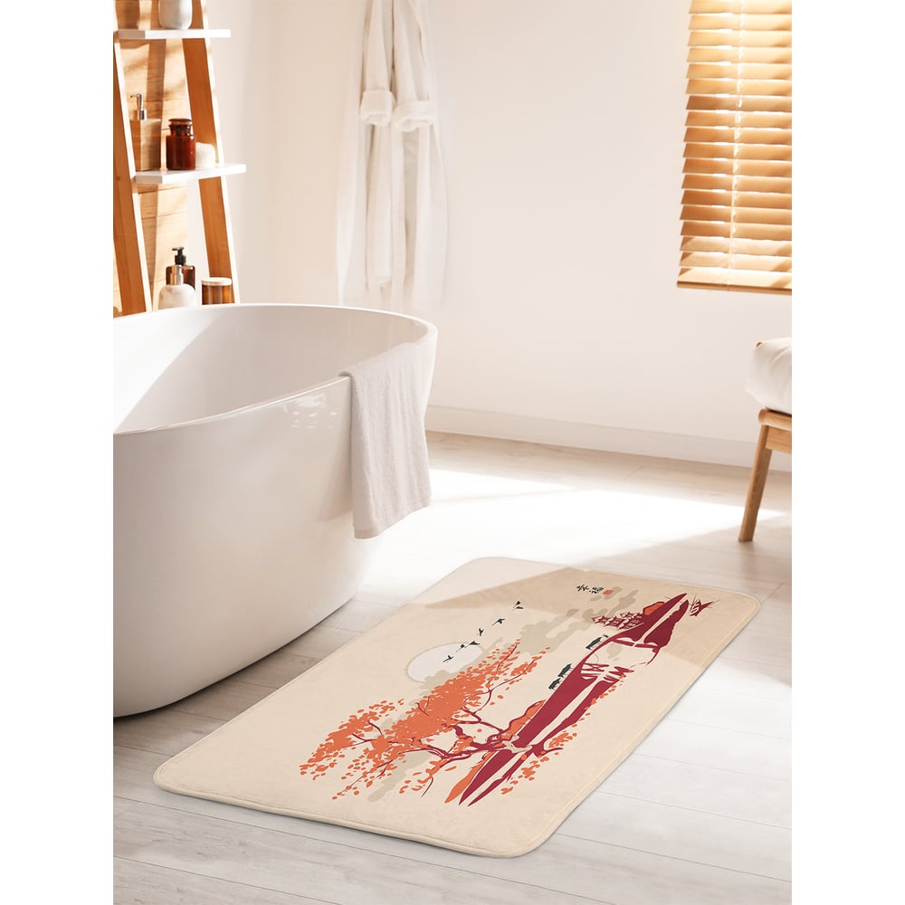 Изображение товара Коврик для ванной комнаты и туалета противоскользящий 60х100 см JOYARTY Японский поселок