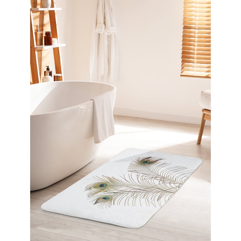 Изображение товара Коврик для ванной JOYARTY Перья павлина 60х100 см Изображение товара Коврик для ванной JOYARTY Перья павлина 60х100 см