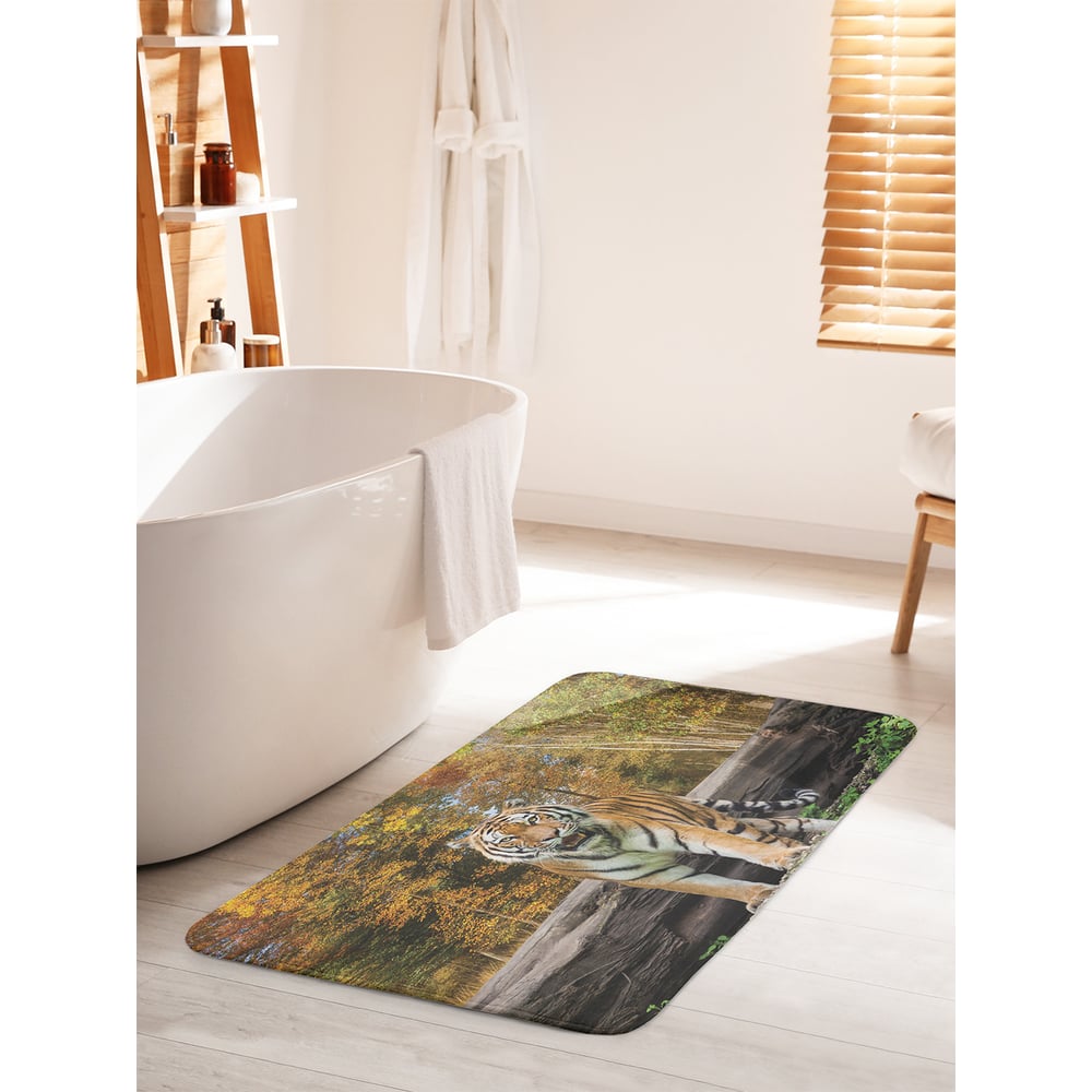 Изображение товара Коврик для ванной комнаты противоскользящий JOYARTY 60х100 см Грациозный тигр