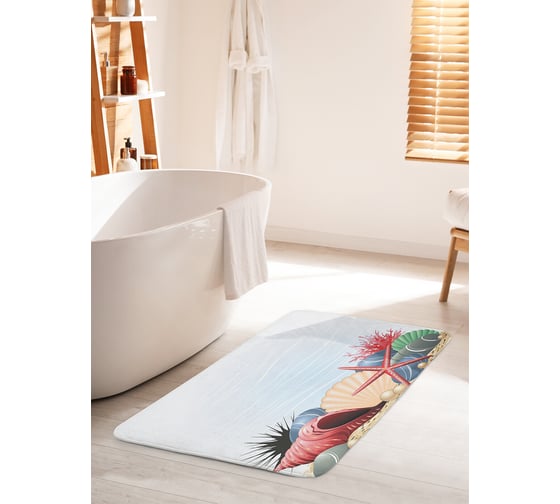 Изображение товара Коврик для ванной комнаты и туалета противоскользящий JOYARTY "Ценная находка" 60х100 см bath_14167_60x100