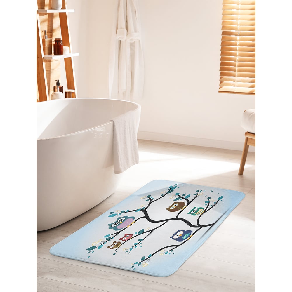 Изображение товара Коврик для ванной JOYARTY Приветливые совы 60x100 см