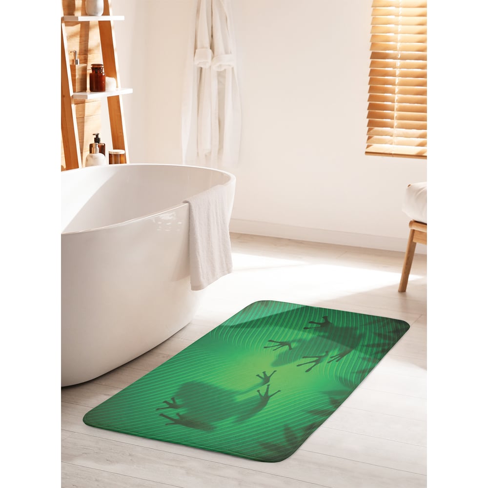 Изображение товара Коврик для ванной комнаты и туалета противоскользящий JOYARTY "Лягушачьи тени" 60х100 см bath_15258_60x100