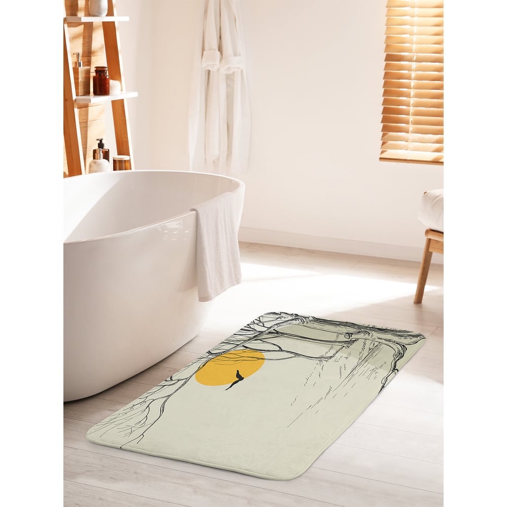Изображение товара Коврик для ванной комнаты и туалета JOYARTY Полет через солнечный лес 60x100 см