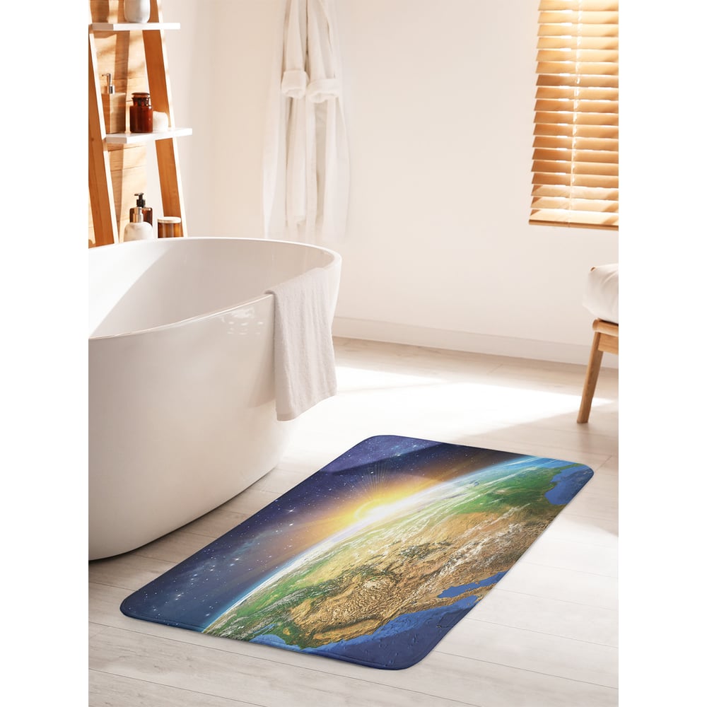 Изображение товара Коврик для ванной комнаты противоскользящий JOYARTY 60х100 см "Рассвет в космосе"
