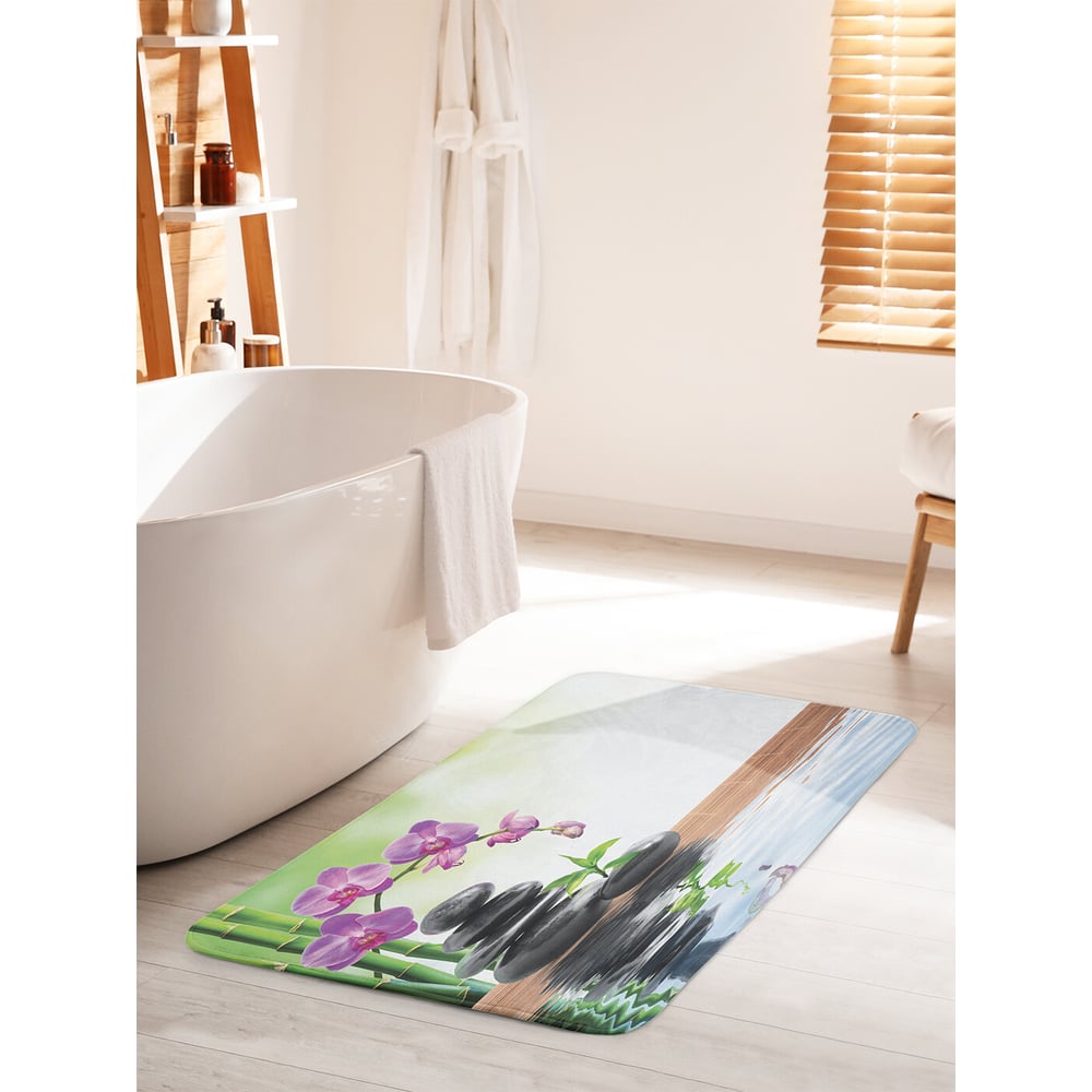 Изображение товара Коврик для ванной комнаты JOYARTY Красивая орхидея 60х100 см противоскользящий