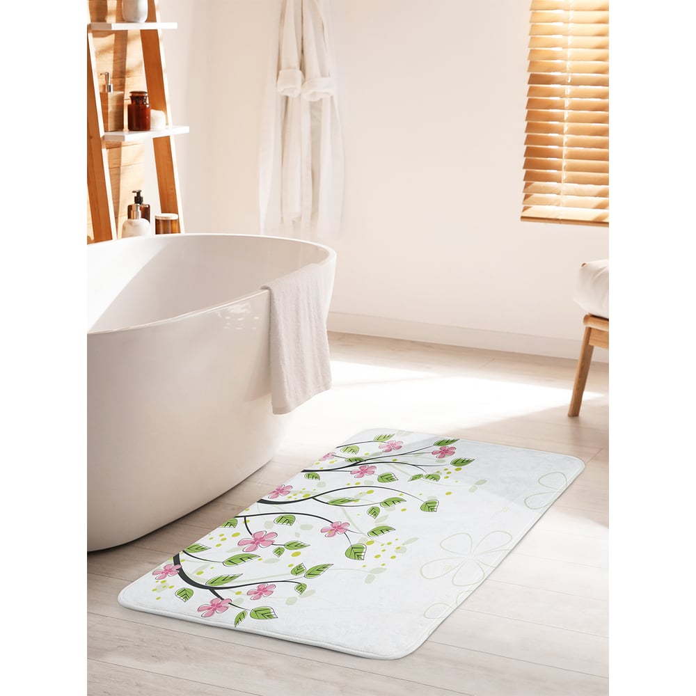 Изображение товара Коврик для ванной JOYARTY Небесные ветви противоскользящий 60х100 см