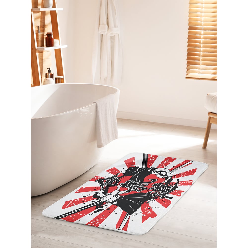 Изображение товара Коврик для ванной комнаты противоскользящий JOYARTY 60х100 см Мастер катаны