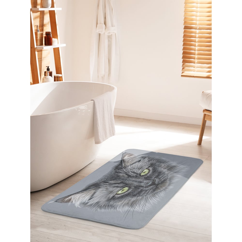 Изображение товара Коврик для ванной комнаты противоскользящий JOYARTY 60x100 см Портрет пушистого кота