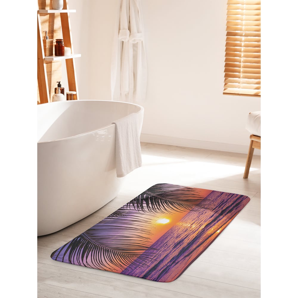 Изображение товара Коврик для ванной комнаты JOYARTY "Закат под пальмой" 60х100 см противоскользящий