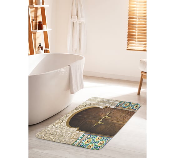 Изображение товара Коврик для ванной комнаты и туалета противоскользящий JOYARTY "Запретные врата" 60х100 см bath_12309_60x100