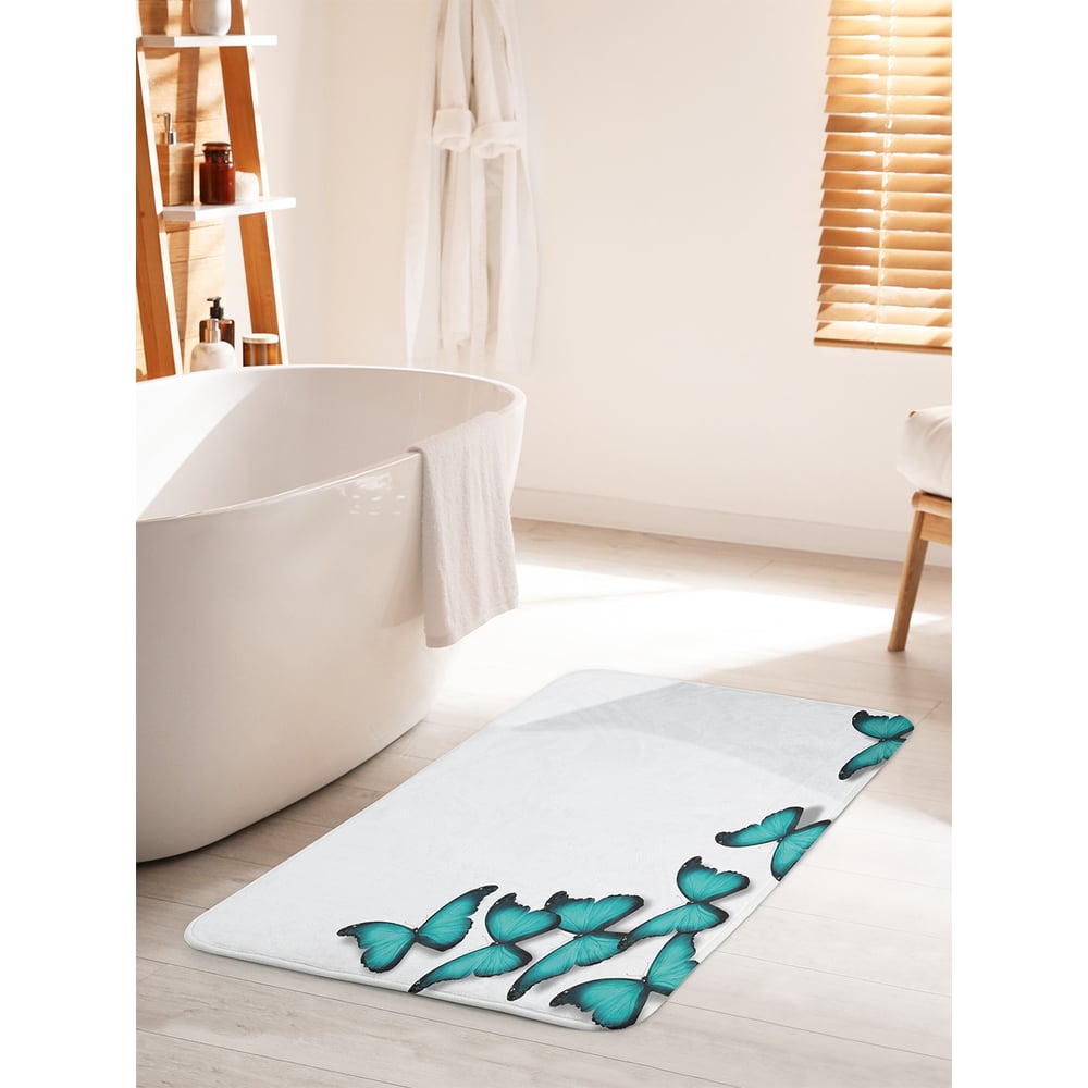 Изображение товара Коврик для ванной комнаты JOYARTY Ловля бабочек 60х100 см противоскользящий