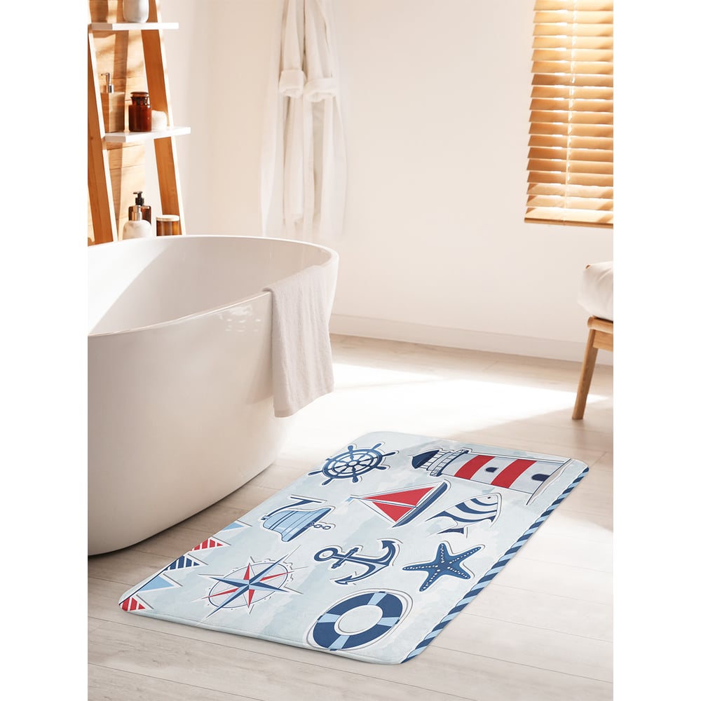 Изображение товара Коврик для ванной комнаты и туалета противоскользящий JOYARTY 60х100 см море