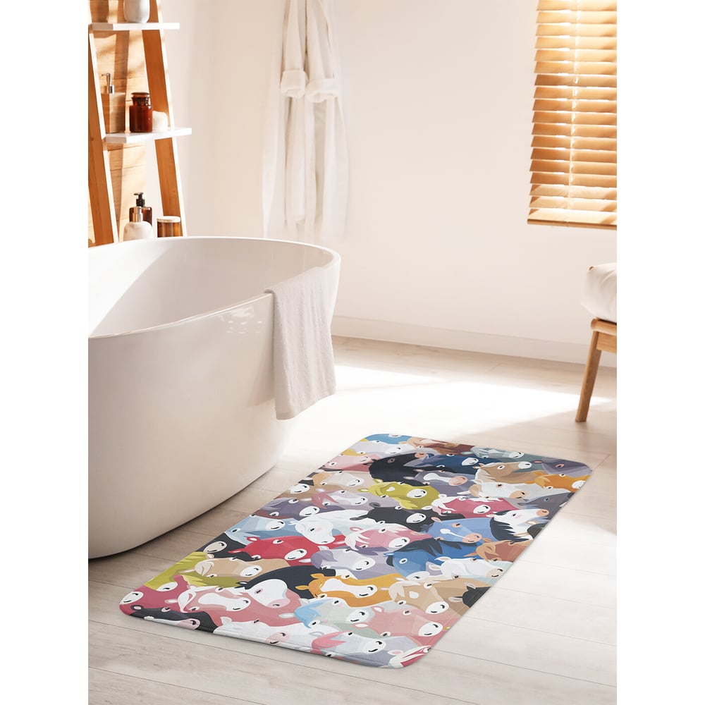 Изображение товара Коврик для ванной комнаты и туалета противоскользящий JOYARTY Конная радуга 60x100 см