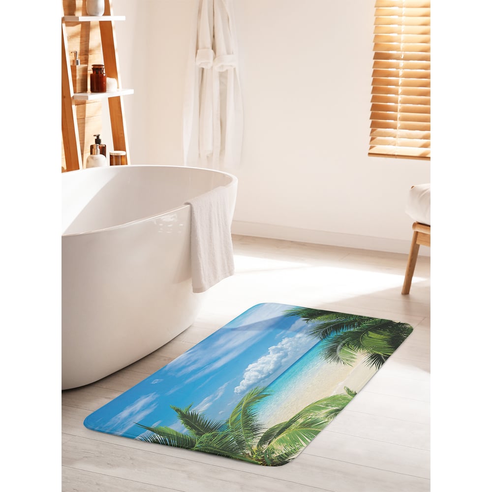 Изображение товара Коврик противоскользящий JOYARTY Вид с пальмы 60х100 для ванной