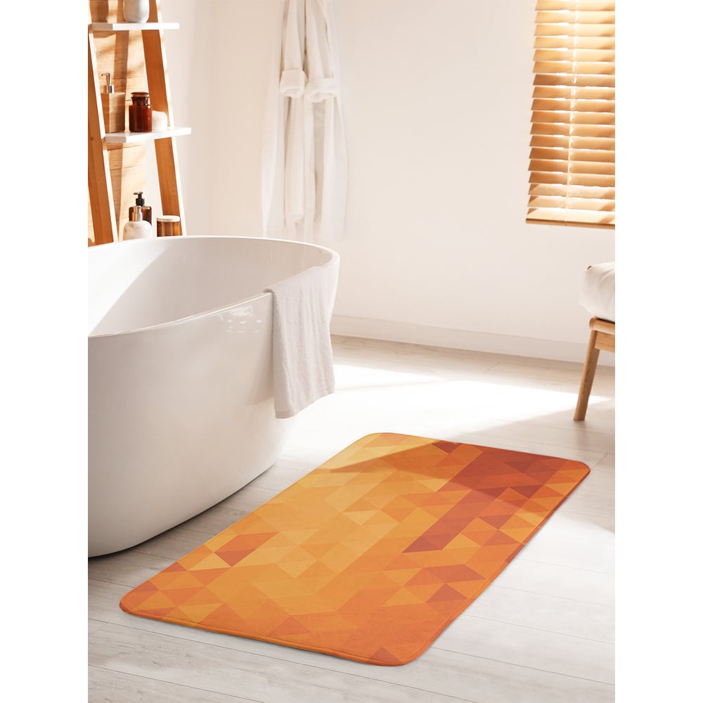 Изображение товара Коврик для ванной комнаты и туалета противоскользящий JOYARTY 60х100 см геометрические узоры
