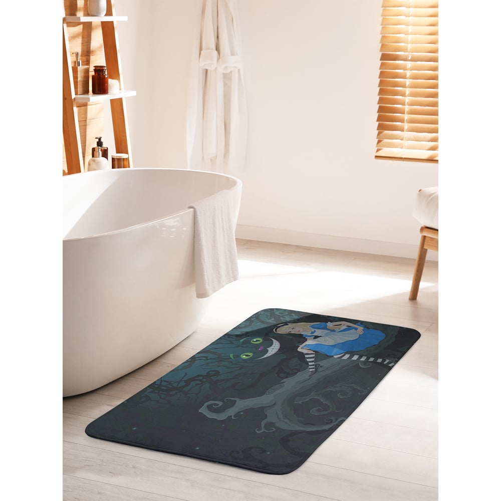 Изображение товара Коврик для ванной комнаты и туалета JOYARTY Алиса и Чеширский кот 60x100 см