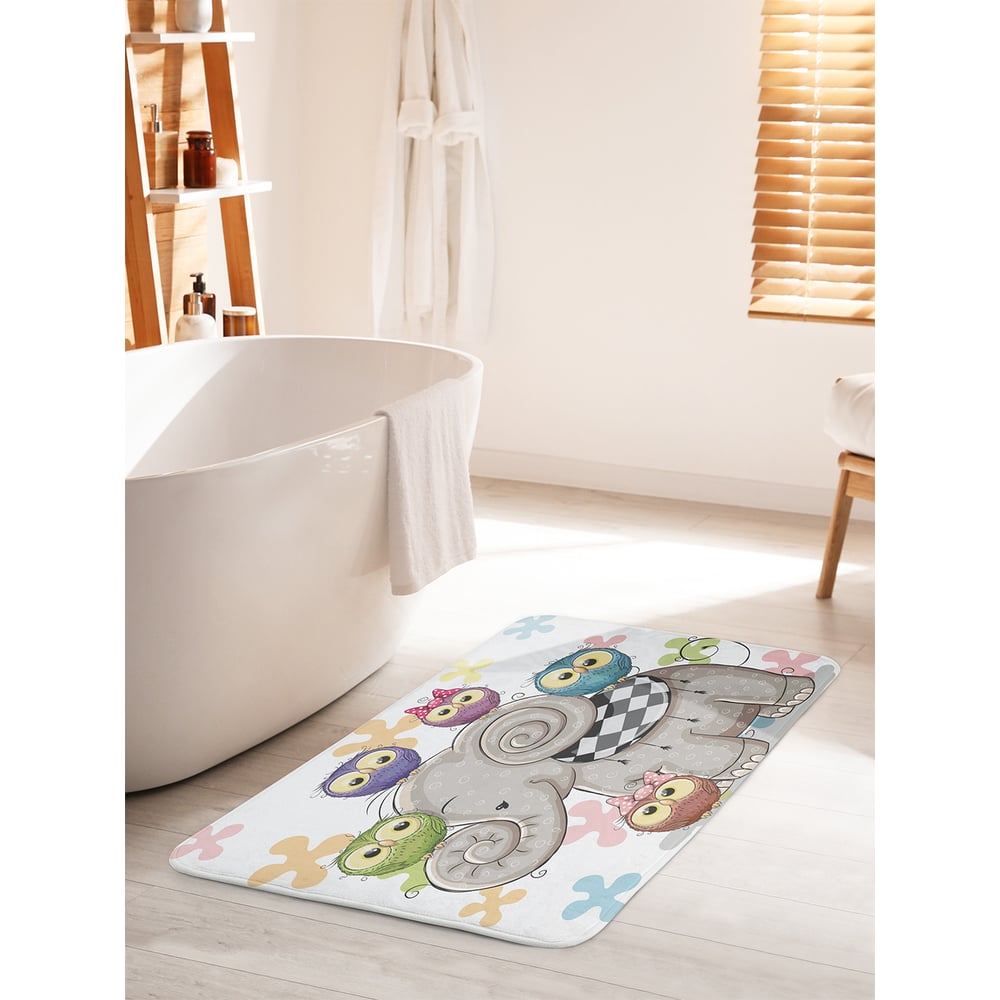 Изображение товара Коврик для ванной комнаты и туалета противоскользящий JOYARTY 60x100 см сует