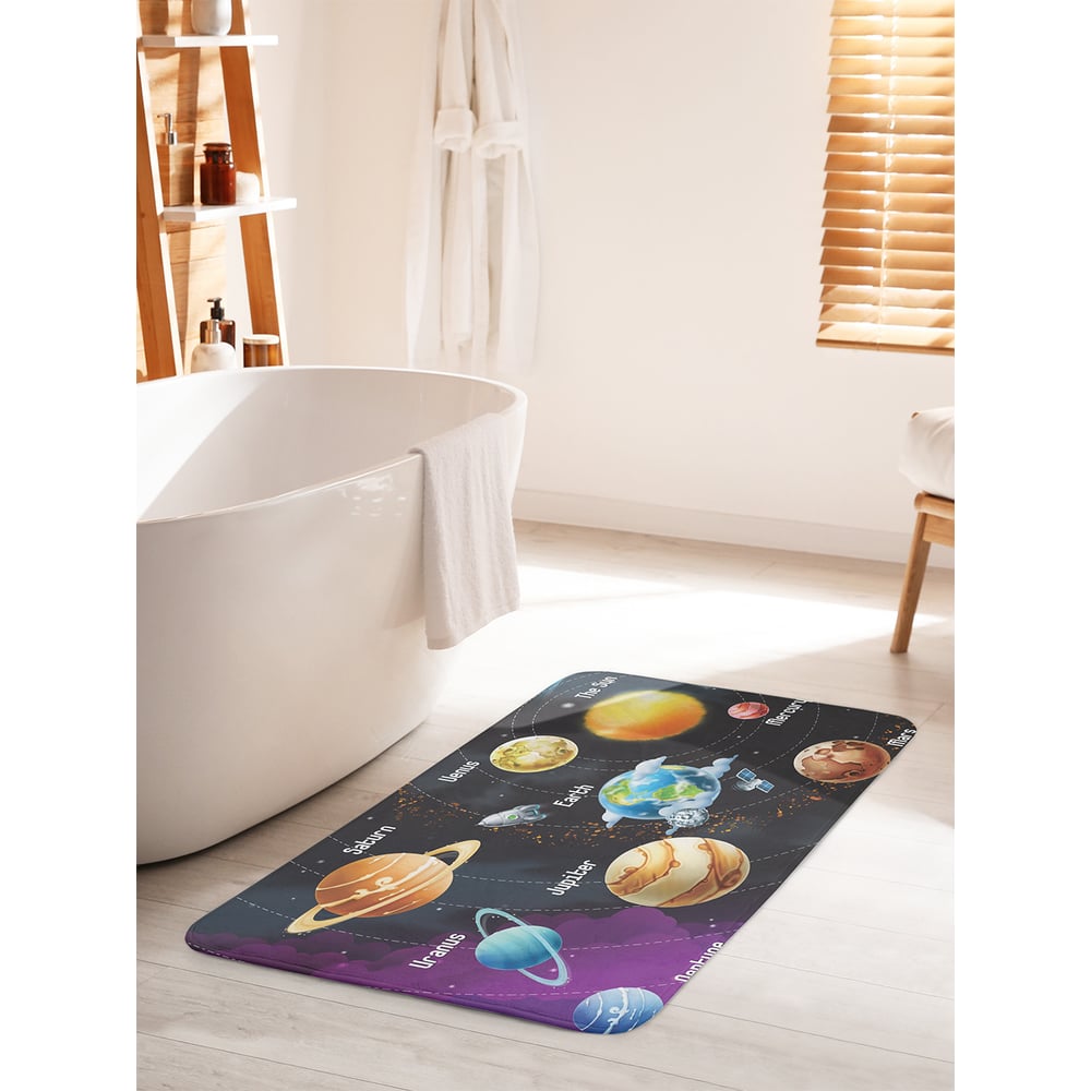 Изображение товара Коврик для ванной JOYARTY противоскользящий Планеты солнечной системы 60х100 см